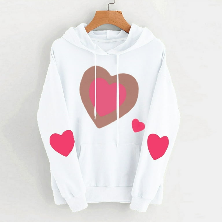 Women Plus Size Hoodies Clearance Heart Pocket Hoodie