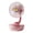 Pink, variant on 1800mAh Rechargeable Desktop Fan with Night Light Quiet Brushless Motor Oscillating for Bedroom Purple