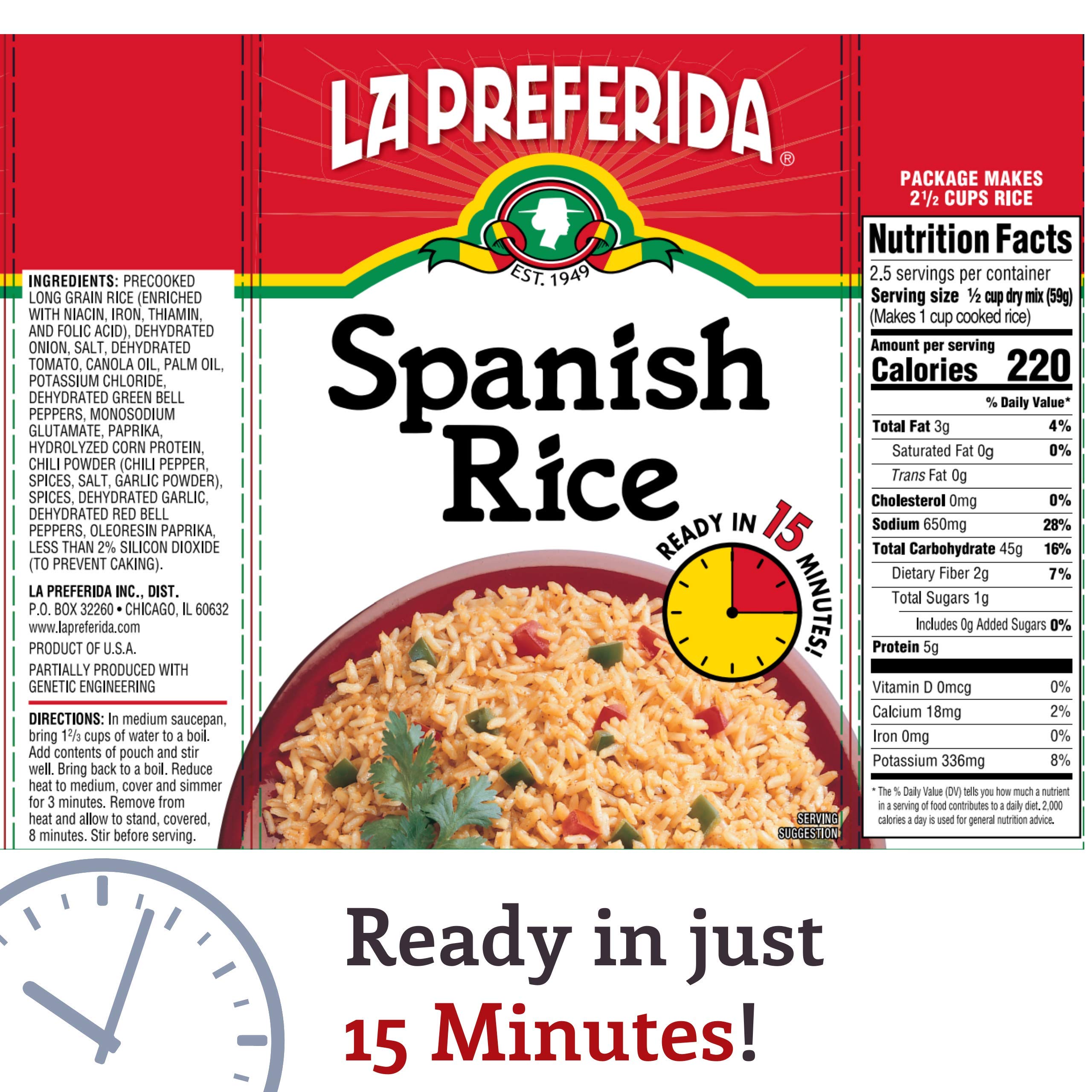 La Preferida Spanish Rice in a Box, 5.25 oz, (Pack - 9)