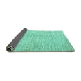 thumbnail image 2 of Ahgly Company Indoor Round Solid Turquoise Blue Modern Area Rugs, 4' Round, 2 of 4