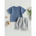 thumbnail image 3 of Wassery Baby Boy Summer Clothes 6 12 18 24 Months Letter Print Short Sleeve T-Shirt Top Shorts Set 2Pcs Toddler Casual Outfits, 3 of 9