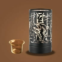 7" Touch lamp/Oil burner/Wax warmer-Black Bear Family by Peterson Housewares  Artwares