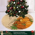 thumbnail image 6 of FMSHPON Retro Thanksgiving Pumpkins Xmas Christmas Tree Skirt Stand Mat for Holiday Party Decoration Indoor Outdoor 48 inches, 6 of 6