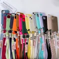 thumbnail image 6 of Crossbody Lanyard with Card Holder Phone Case for IPhone 16 15 14 Plus 13 12 11 Pro Max Solid Color Protective Shockproof Cover (For iPhone 13 Pro,Black), 6 of 6