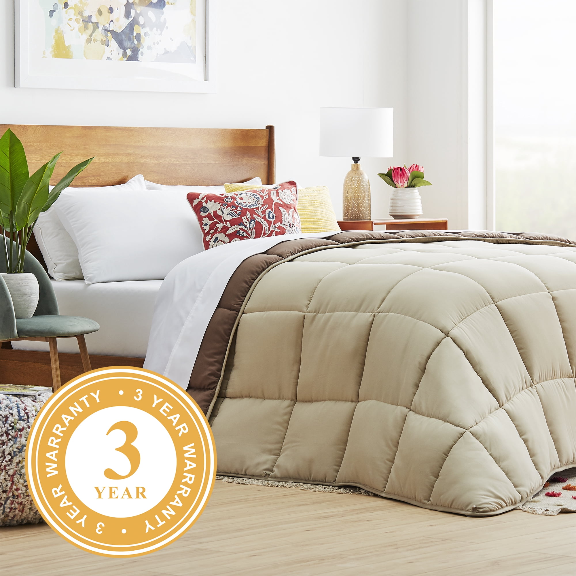 Linenspa Reversible Hypoallergenic Down Alternative Comforter - Twin
