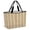 Desert Sand, variant on Cream Striped Beach Bag for Women, Large Breathable Mesh Beach Tote Bag, Modern Rustic Minimalist Lines Texture Sandproof Lightweight Travel Bags for Vacation Picnic Swimming Pool 15.7"x15.7"x9.1"