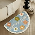 thumbnail image 5 of Btomtd 15.74' x 23.62' Semicircle Bath Rug Floor Mat Thickened Toilet Cover Secure Base Restroom Carpet Absorbent Layer, Blue, 5 of 6