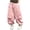 Pink, variant on Girls Baggy Cargo Pants Solid Color Elastic Waist Parachute Cargo Pants Lightweight Wide Leg Harem Pants with Pockets