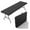 Black, variant on WDZS 6 Foot Plastic Folding Table Portable Long Table for Indoor Outdoor Use Rectangular with Carrying Handle, Smooth HDPE , White