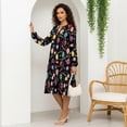 thumbnail image 5 of Uorisanigo Christmas Lights Casual Dress for Women Size S Long Sleeve Casual Midi Dress Ruffled Tiered Elegant Lightweight Fashion Clothing Christmas Dresses, 5 of 7