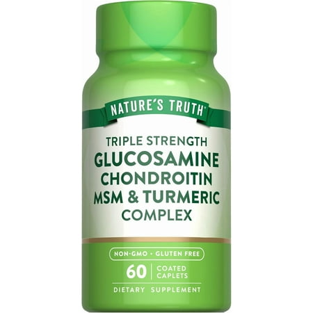 Glucosamine Chondroitin MSM Complex | 60 Caplets | Triple Strength | by Nature's Truth