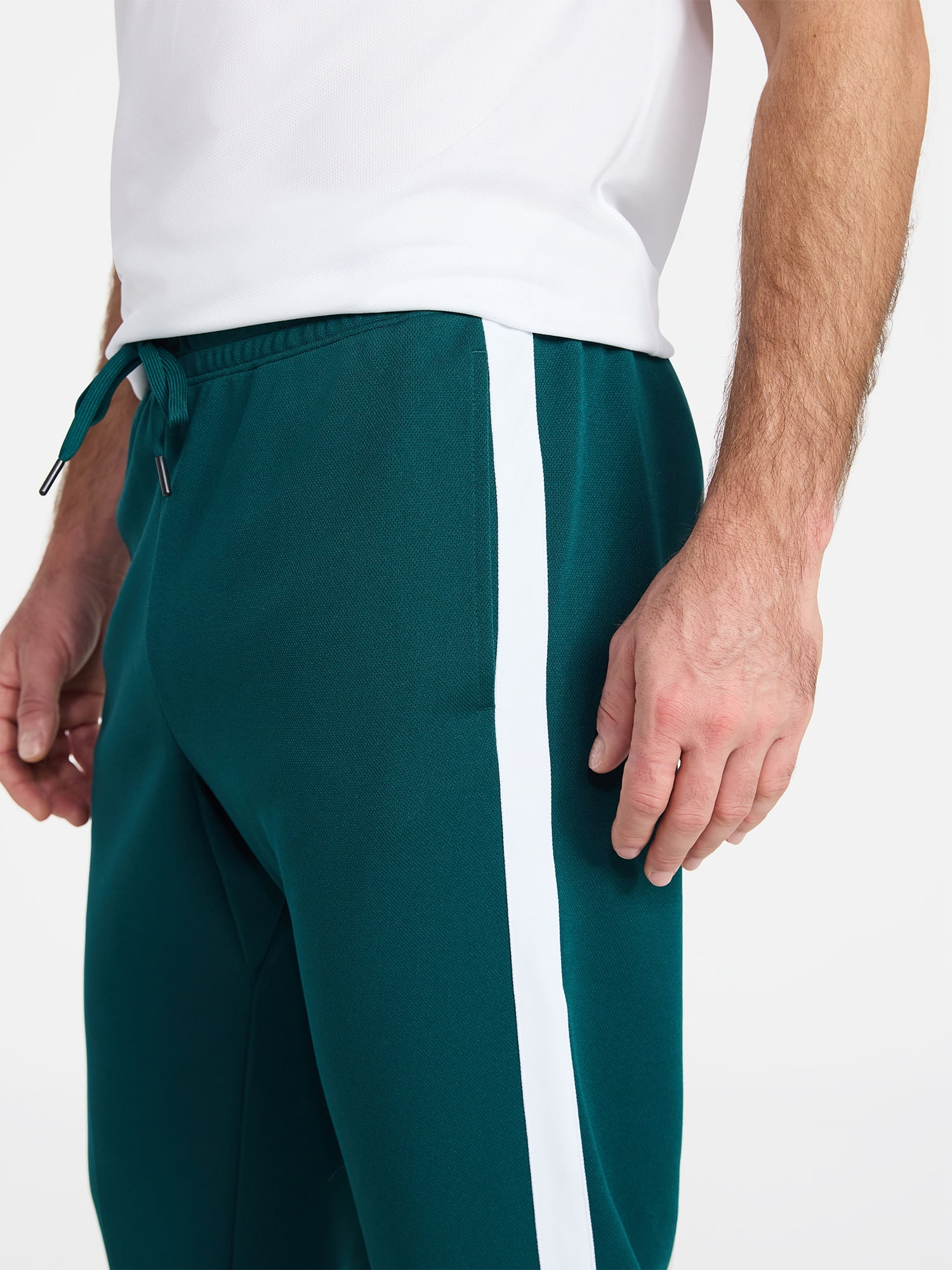 Athletic Works Men's and Big Men's Tricot Track Pants with Side Stripes, Sizes S-3XLT