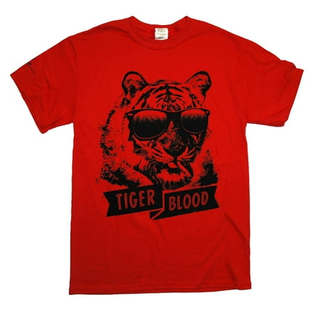 Charlie Sheen T-shirt Tiger - Charlie Sheen Tiger Blood Funny Famous Celebrity T-Shirt Tee
