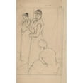 thumbnail image 2 of Mary Cassatt 13x18 Gold Ornate Wood Frame and Double Matted Museum Art Print Titled - The Fitting (Recto) (1890-1891), 2 of 4