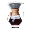 thumbnail image 2 of Amdohai Pour Over Coffee Maker 27oz Paperless Glass Carafe with Stainless Steel Filter Reusable Glass Coffee Pot Manual Coffee Dripper Brewer Hand Drip with Wood Sleeve, 2 of 7