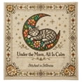 thumbnail image 1 of Moonlit Cat – Floral Moon Needlepoint Kit for Beginners and Experts – Celestial Embroidery Set with 10x10 Inches and Polyester Material for DIY Lovers, 1 of 6