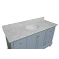 thumbnail image 2 of Bella 60" Single Bathroom Vanity with Powder Blue Cabinet and Carrara Marble Top, 2 of 6
