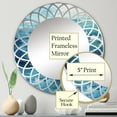 thumbnail image 3 of DESIGN ART Designart "Cerulean Seascape I" Abstract Landscape Modern Wall Mirror 24in.x24in., 3 of 4