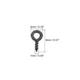 thumbnail image 2 of 200 Pack Small Screw Eye Hooks Mini Eyelets Screws, 4x8x1mm, Black, 2 of 5