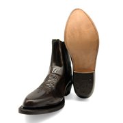 The Western Shops Men's Genuine Leather Short Ankle Cowboy, Charro Botin