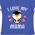 thumbnail image 4 of Inktastic I Love My Mama with Cute Penguin and Hearts Girls Toddler T-Shirt, 4 of 5