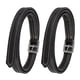 thumbnail image 2 of BRILLAR Un par de cinturón de estribo de caballo de silla de montar de Gran Bretaña, hebilla de acero inoxidable de microfibra de cuero suave, color negro, 2 of 5