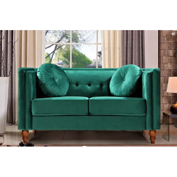 Uspridefurniture Loveseat, Green
