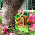 thumbnail image 3 of Pink Figuras de hadas en miniatura para puerta y ventana, escultura artística de elfo para el hogar y el jardín, 3 of 5