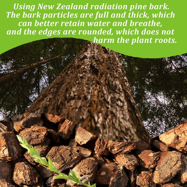 Fdgarden New Zealand Pine Bark, 8-15mm, 2 Quart, Orchid Potting