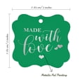 thumbnail image 7 of Inkdotpot Real Silver Foil Made With Love Wedding Tags Favor Bracket Shape Hang Pack Of 100 Paper Tags, 7 of 7