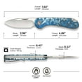 thumbnail image 4 of CIVIVI Elementum Slip Joint Pocket Knife, Folding Knife with 2.96" Swedish 14C28N Blade Resin Handle C18062AJ-4, 4 of 8