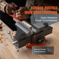 thumbnail image 5 of KFFKFF 6" Bench Vise w/ Anvil 360??Swivel Locking Base Heavy Duty Ductile Iron, 5 of 9