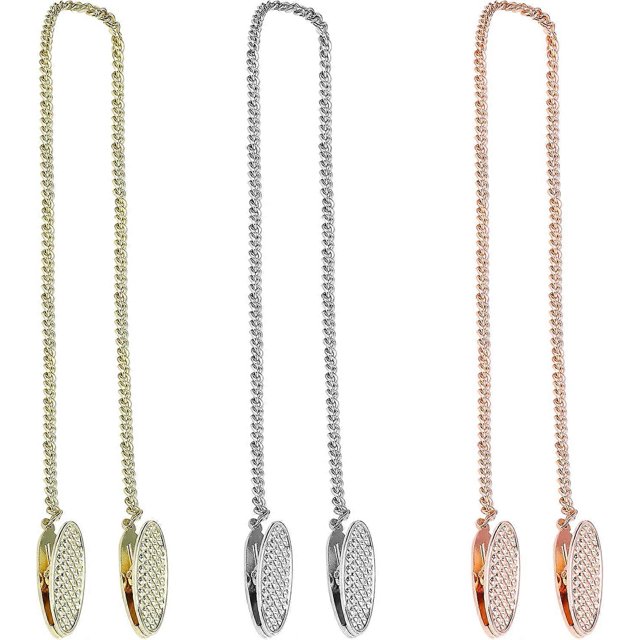 KAIYANG Servilletero de acero inoxidable con clip de cadena, delantal, babero, servilleta para adultos mayores y niños, 3 piezas