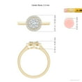 thumbnail image 4 of ANGARA Natural Composite Diamond Halo Ring with Milgrain in 14K Yellow Gold for Women (Size-3.3mm| Color-G| Clarity-VS2) | April Birthstone, Anniversary, Jewelry Gift for Women | Natural Diamond Ring, 4 of 9