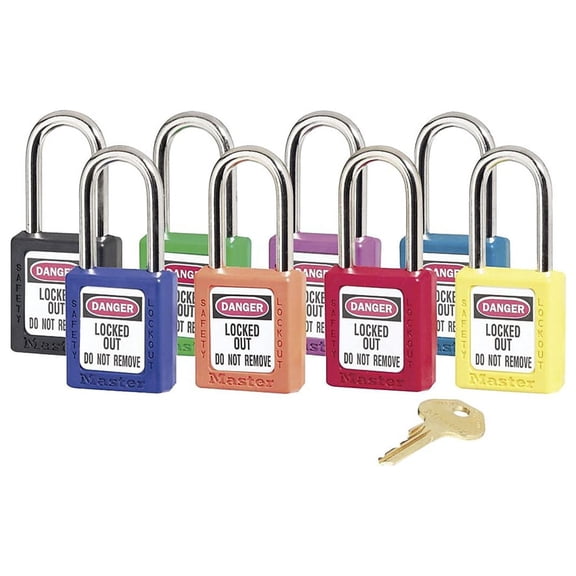 No. 410 & 411 Lightweight Xenoy Safety Lockout Padlocks, Orange