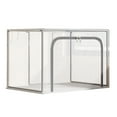 thumbnail image 2 of Grey Extra Large Foldable Storage Box with Metal Frame, Stackable Linen Organizer, 20x16x16 Inches with Handles and Transparent Window, 2 of 6