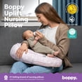 thumbnail image 2 of Boppy Uplift Nursing Pillow - Wedge Bottle & Breastfeeding Pillow to Reduce Spit-Up and Reflux Symptoms, with Body-Inclusive Opening And Adjustable Belt - Pink Frost Floral, 2 of 9