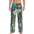 thumbnail image 2 of Lsque Vintage Print Island Skull Print Men's Pajama Pants, Lounge Pant - Comfortable Home Wear,Elastic Waistband, Stylish Design-Medium, 2 of 9