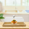 thumbnail image 6 of WeiLaiKeQi Bamboo Cake Stand with Cover Acrylic Food Cover for Pastries Hotels Desserts M, 6 of 9