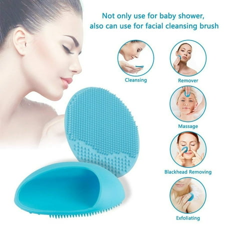 Baby Bath Silicone Brush with Sucker Design Cradle Cap Brush and Comb or