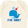 thumbnail image 4 of Inktastic Whale 1st Birthday Boys or Girls Long Sleeve Baby Bodysuit, 4 of 5