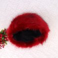 thumbnail image 4 of EeaseMX Gorro de piel sintética para invierno, cálido, a la moda, con orejeras de esquí esponjosas y para clima frío, para niñas y mujeres (rojo), 4 of 7