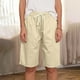 thumbnail image 1 of mfyjkho Pantalones Cortos De Entrenamiento Para Mujer, Pantalones De Lino De Color Liso Con Cintura Elástica Y Bolsillos Para Mujer, Pantalones Cinco Cuartos Pantalones Cortos Para Mujer Xxl, 1 of 7