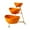 Orange, variant on 3 Tier Serving Stand with Bowls, Oval Chip & Dip Serving Bowl Set - Metal Rack for Food Display, Dessert, Appetizer, Party Entertaining, Microwave & Dishwasher Safe