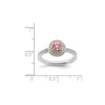 thumbnail image 2 of 1/4 Carat (Ctw) Pink Tourmaline Ring in Sterling Silver with 14K Accents, 2 of 5