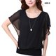 thumbnail image 3 of Minnieouse Camiseta de gasa de verano para mujer, camiseta informal de manga corta, blusa informal Prendas para la parte del cuerpo Negro S, 3 of 6