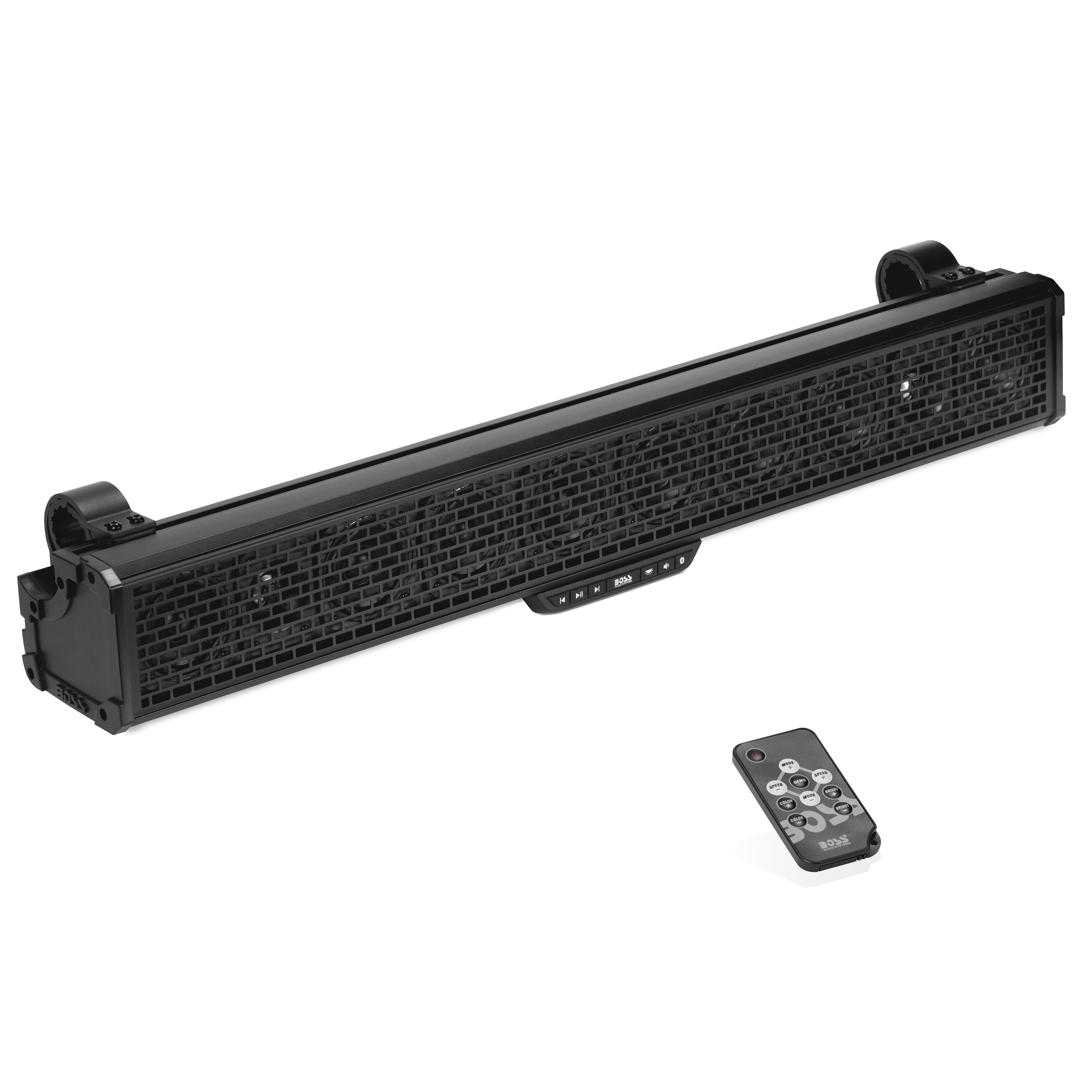 BOSS Audio Systems BRT34A ATV UTV Sound Bar System - 34 inches Wide, IPX5  Rated Weatherproof, Bluetooth, Amplified, 3 inch Speakers, 1 inch Horn 