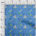 thumbnail image 2 of oneOone Rayon Medium Blue Fabric Floral Sewing Material Print Fabric By The Yard 56 Inch Wide, 2 of 4
