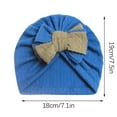 thumbnail image 3 of Odeerbi Baby Girls Elastics Hair Bows Headband Toddler Cute Bowknot Solid Color Hair Band Hair Accessories Hat Blue, 3 of 4