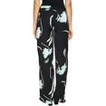 thumbnail image 2 of 1.STATE Womens Printed Flat-Front Wide Leg Relaxed Casual Pants, Black, 0, 2 of 2